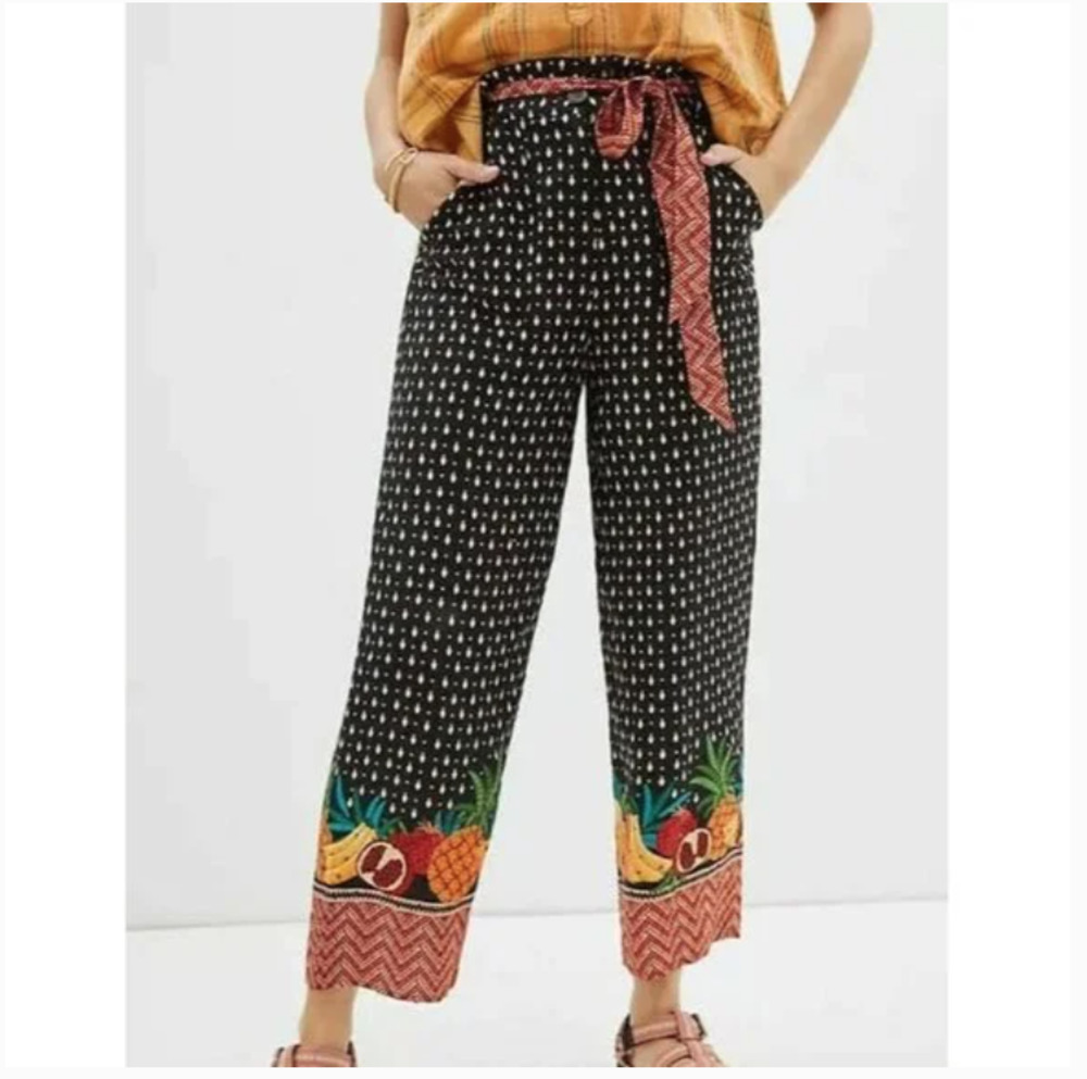 Anthropologie Farm Rio Tucker Paperbag Pants Medium NEW